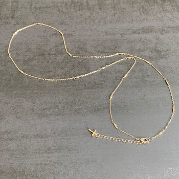 Long Gold Plated Chain Cross Necklace, 5 of 6