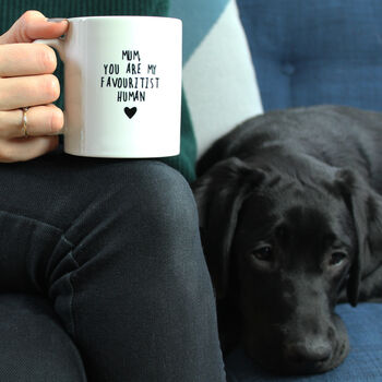 Dad, You Are My Favouritist Human, Personalised Dog Mug, 4 of 11