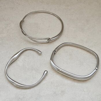 Organically Shaped Bangle Silver, 7 of 7