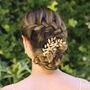Bronze Enameled Botanical Bridal Hair Clip, thumbnail 7 of 8