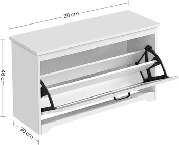 Shoe Bench With Folding Door And Adjustable Divider, 8 of 9