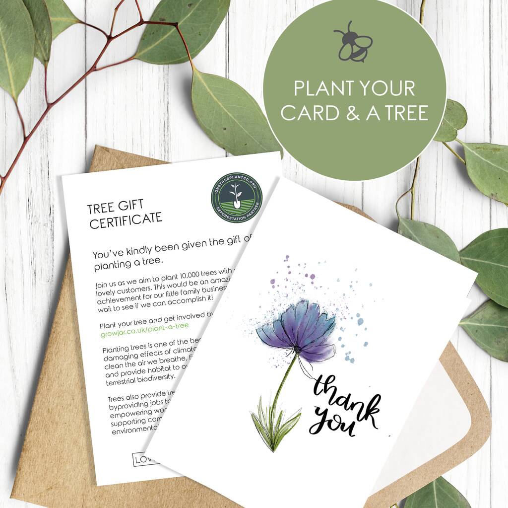 Plantable Thank You Cards, 1 of 5