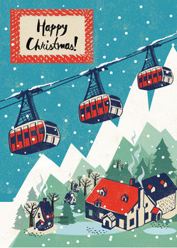 Cable Cars Christmas Card, 2 of 2