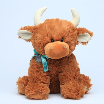 Large Scottish Highland Coo With Happy Easter Heart, 3 of 4