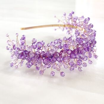 Lilac Crystal Headband, 3 of 5