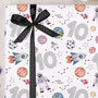 Three Sheets Of Children's 10th Birthday Space Wrapping Paper, thumbnail 1 of 2