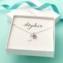 Personalised Initial And Birthstone Necklace, thumbnail 4 of 6