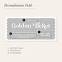 Personalised Foiled Golden Ticket Gift Voucher, thumbnail 3 of 3