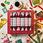 Six Handmade Christmas Crackers Red Green 'Gingham Cheer' Design, thumbnail 1 of 5