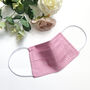 Pack Of Four Lilac And Pink 100% Cotton Face Mask, thumbnail 2 of 3
