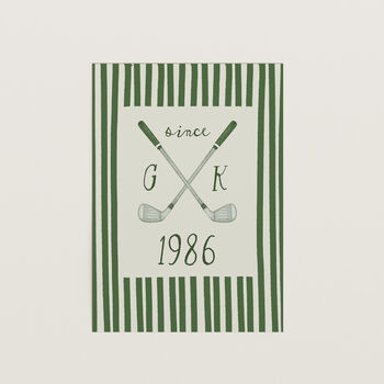Personalised Golf Print Gift For Golfer, 7 of 11