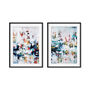 Modern Abstract Art Blue Framed Art Prints Set Of Two, thumbnail 6 of 7