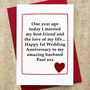 Personalised 1st Wedding Anniversary Card, thumbnail 2 of 5
