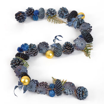 Pre Lit Blue Christmas Pinecone Garland, 2 of 3