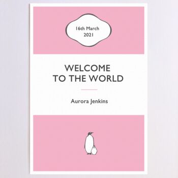 Personalised New Baby Girl Or Baby Boy Stripe Card, 4 of 6