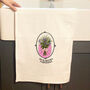 Personalised February Birth Flower Tea Towel, thumbnail 2 of 9