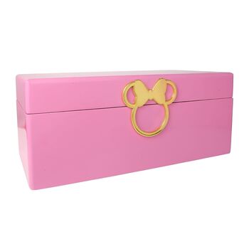 Personalised Pink Disney Minnie Mouse Jewellery Box, 2 of 7