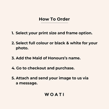Personalised Maid Of Honour Gift, Wedding Thank You, 5 of 6