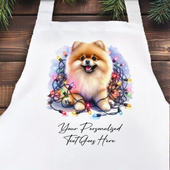 Personalised Pomeranian In Christmas Lights, 7 of 10