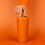 Circular And Co Travel Mug Made From Recycled Stainless Steel 12oz Sunrise Orange, thumbnail 5 of 8