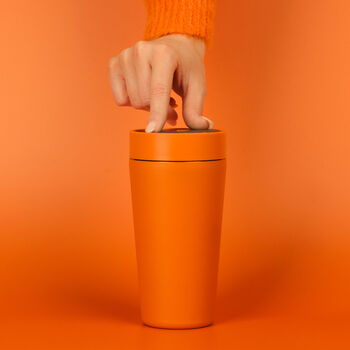 Circular And Co Travel Mug Made From Recycled Stainless Steel 12oz Sunrise Orange, 5 of 8