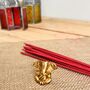 Mini Brass Ganesha Incense Stick Holder, thumbnail 9 of 10
