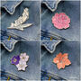 Wooden Birth Flower Brooches, thumbnail 4 of 12