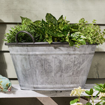 Oval Planter Tub With Handles, 7 of 7