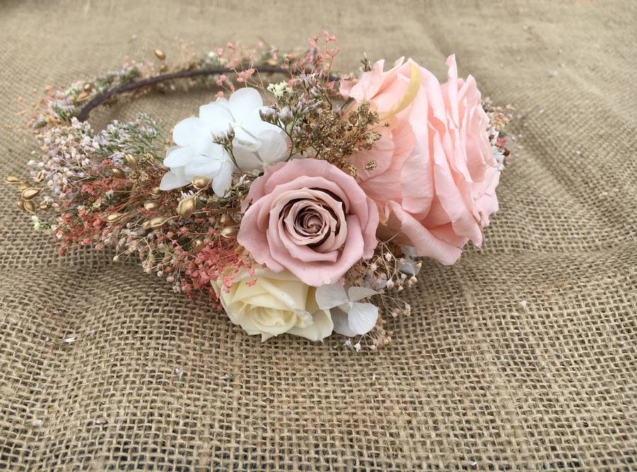 Royal Bridal Real Flower Crown By Sophie and Luna | notonthehighstreet.com