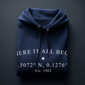 Personalised “Coordinates Hoodie – Where It All Began”, 2 of 11