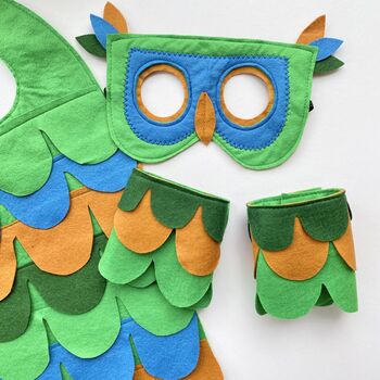 Green Parrot Felt Costume For Children And Adults, 2 of 9