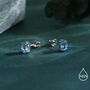 Genuine Topaz Crystal Stud Earrings In Sterling Silver, thumbnail 6 of 12