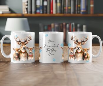 Personalised Christmas Reindeer Family Mug, 2 of 2
