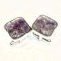 Steel And Amethyst Cufflinks, thumbnail 2 of 5