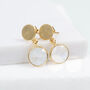 Salina Moonstone And Gold Vermeil Disc Earrings, thumbnail 1 of 4