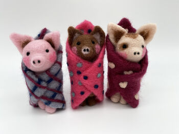 Needle Felting Kit, Pigs In Blankets, 4 of 9