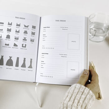 Navy Cotton Cloth Wedding Planner Book, 8 of 12
