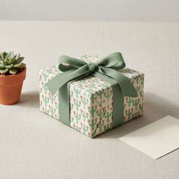 Vibrant Cactus Flower Wrapping Paper – Perfect For Teen Birthdays, 4 of 7