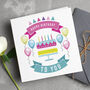 Happy Birthday Cake And Balloons Card White Set Of Two, thumbnail 2 of 2