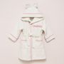Personalised White And Pink Bathrobe With Bunny Ears, thumbnail 2 of 8
