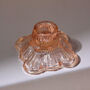 Vintage Art Deco Glass Candlestick / Candle Holder Pink, thumbnail 3 of 4