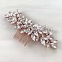 Enya Rose Gold Crystal Hair Comb, thumbnail 4 of 7