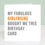 Personalised From Your Girlfriend Birthday Card, thumbnail 3 of 4
