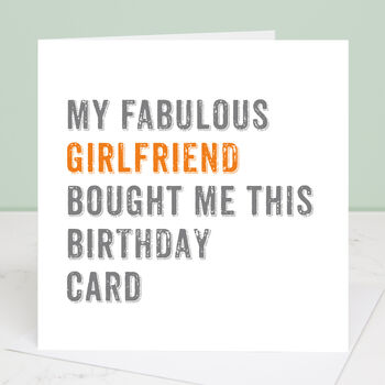 Personalised From Your Girlfriend Birthday Card, 3 of 4