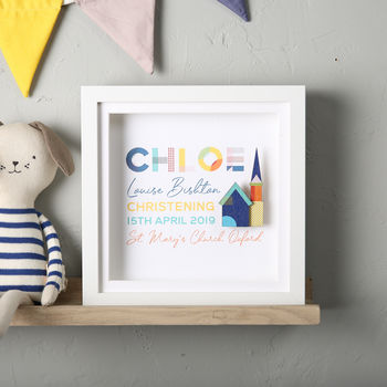 Personalised Colourful Christening Frame, 4 of 4