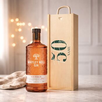 Personalised 50th Birthday Gin Gift Set With Custom Lid, 5 of 11