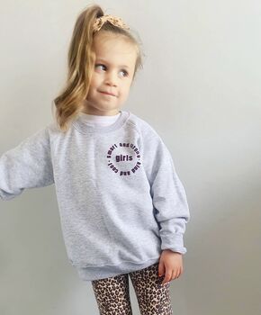 Children's Sweatshirt Girls Are Smart And Strong, 3 of 4