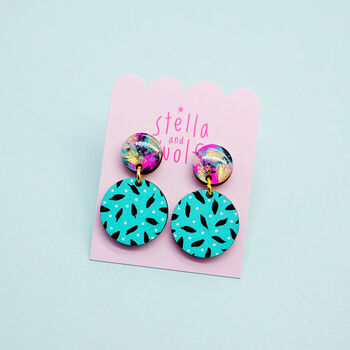 Turquoise, Retro Drop Earrings, 3 of 4