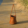 Hand Woven Genuine Leather Shopping Bucket Bag, thumbnail 10 of 12