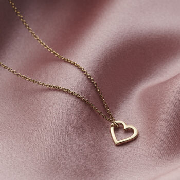 Personalised 9ct Gold Mini Message Heart Necklace, 5 of 8